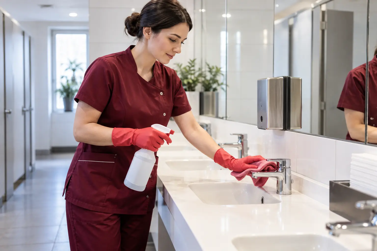 Farbcodierte Arbeitsmittel in der Praxisreinigung